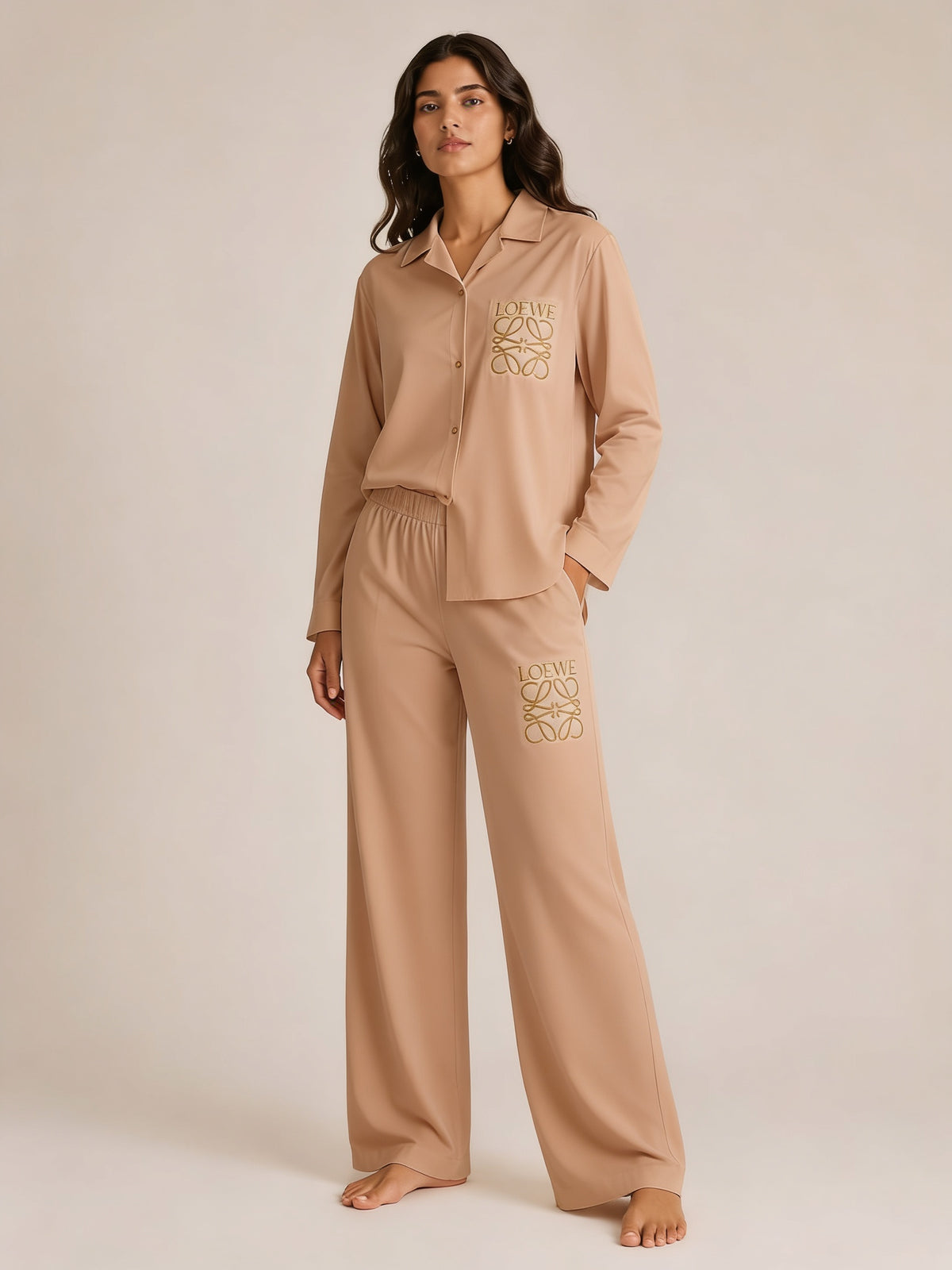 Shimmer Satin Coord Set