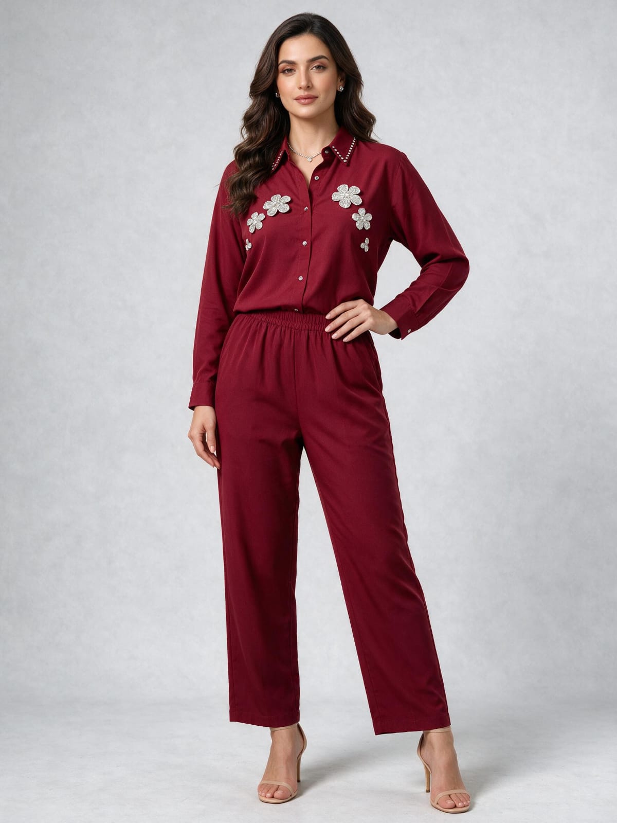 Floral Embellished Premium Co-Ord Set